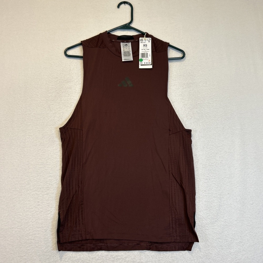Adidas D4T Tank Top Mens ClimaCool Training Performance Burgundy JI8173 XS